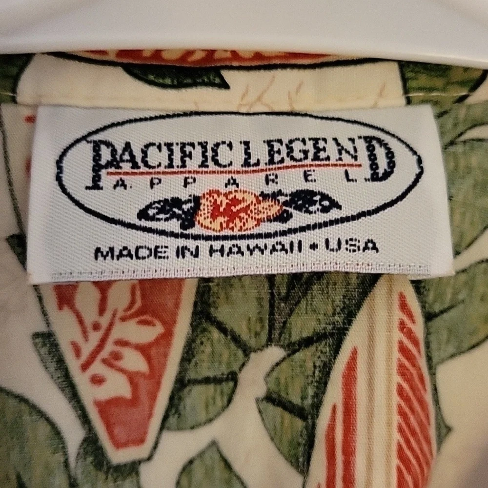 Vtg PACIFIC LEGEND Surf Board Hawaiian Shirt